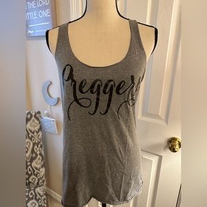 Next Level Fun Gray & Black Maternity Tank Top PREGGERS  Size Medium